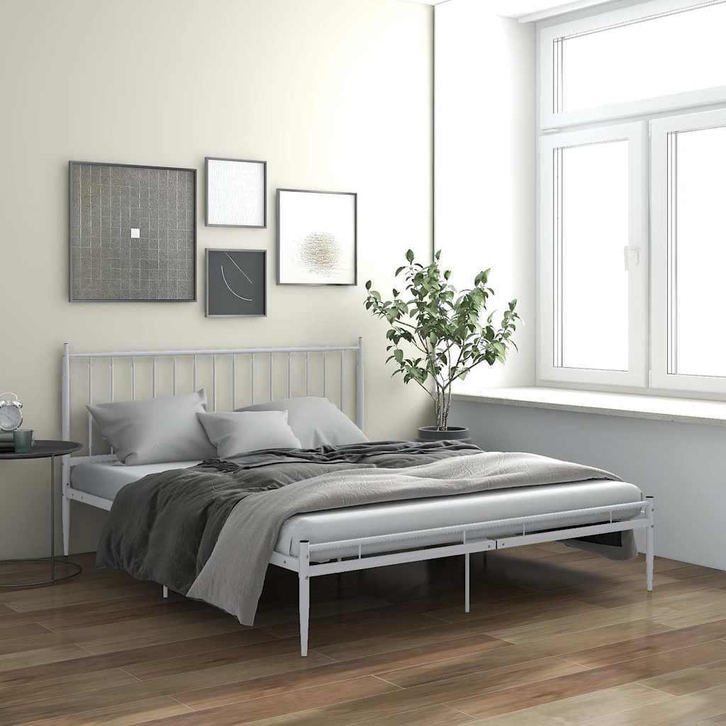 Vidaxl bedframe metaal wit 200x200 cm