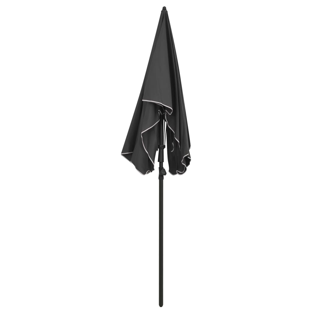 Vidaxl Parasol avec Pole 200x130 cm anthracite -colored