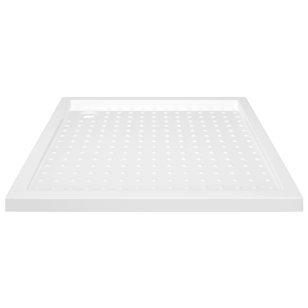 Bac de douche vidaxl avec goujons 80x80x4 cm ABS blanc