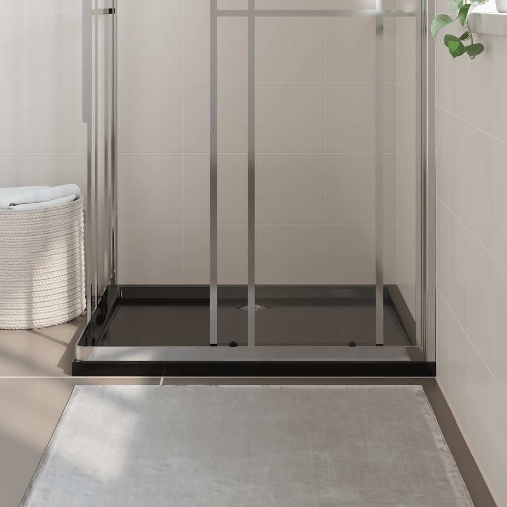 Bac de douche vidaxl rectangulaire 80x100 cm abs noir