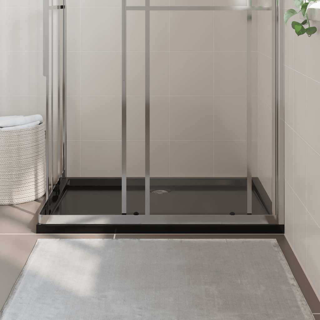 Bac de douche vidaxl rectangulaire 80x110 cm abs noir
