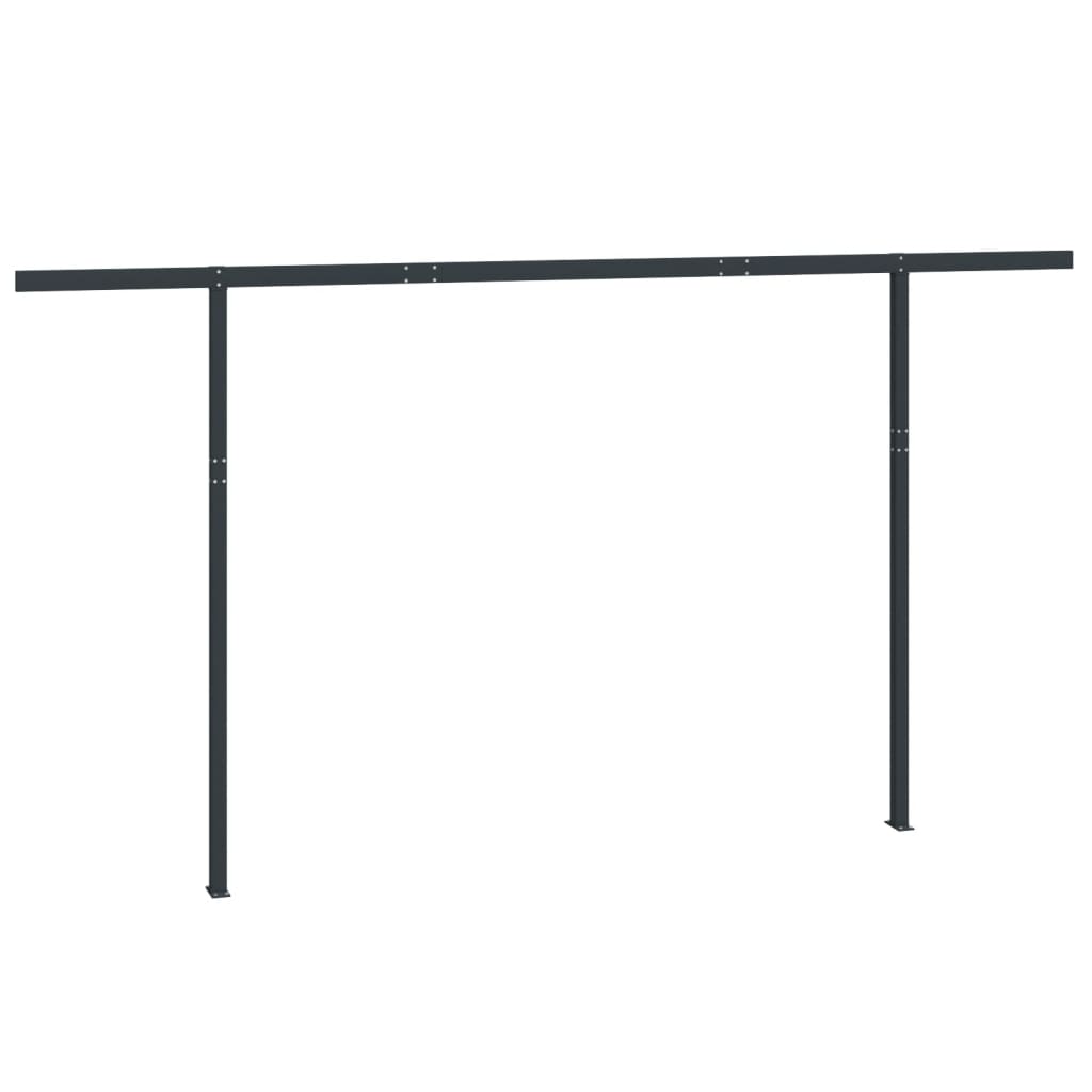 Vidaxx ensemble de poteaux d'auvent 450x245 cm fer anthracite