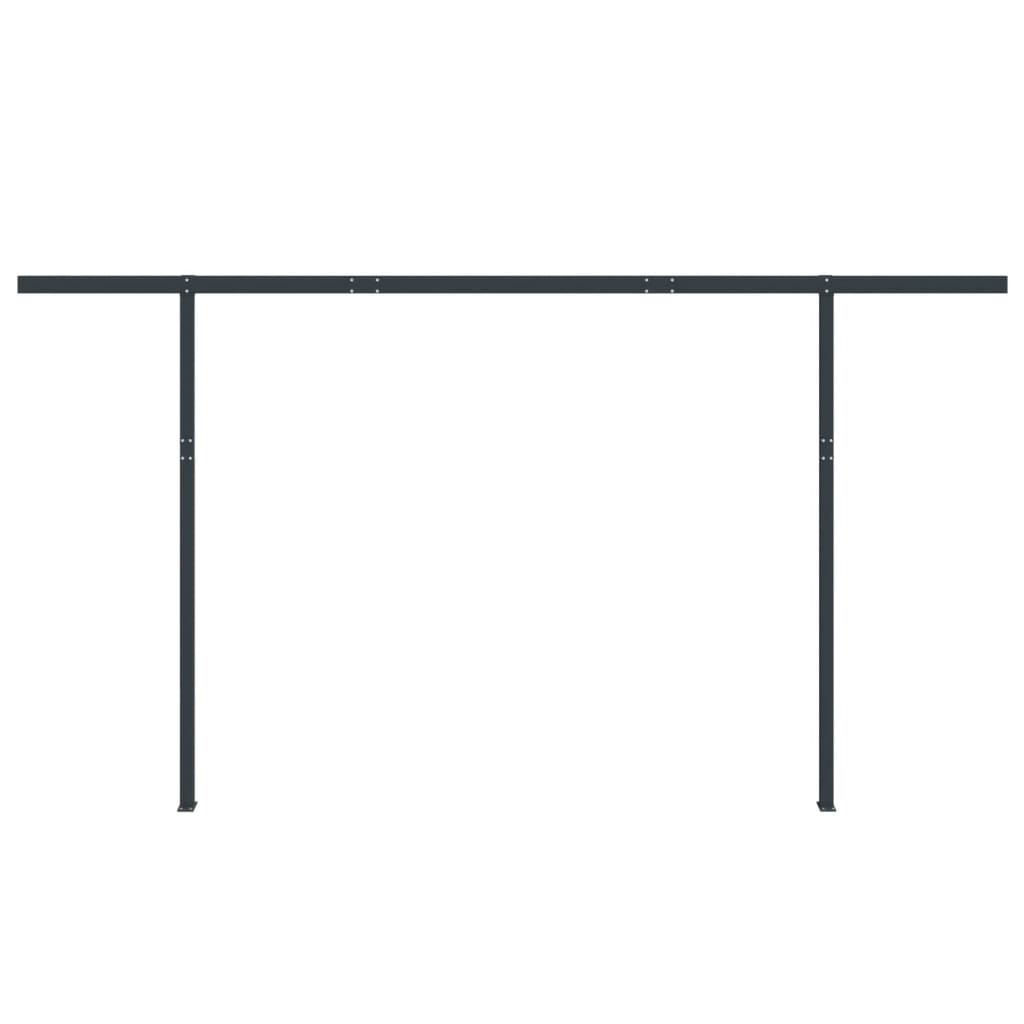 Vidaxx ensemble de poteaux d'auvent 450x245 cm fer anthracite