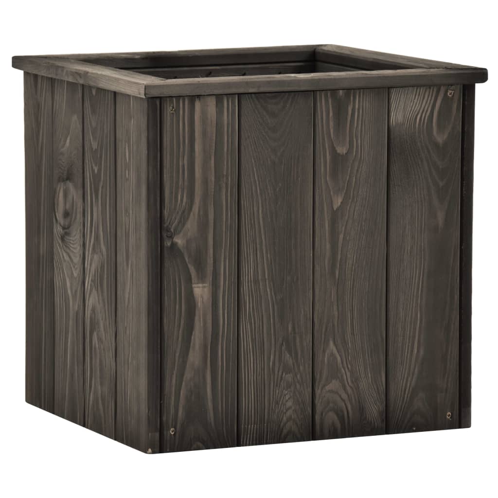 VidaXL Jardinière surélevée 38x41x40 cm bois de pin massif gris foncé