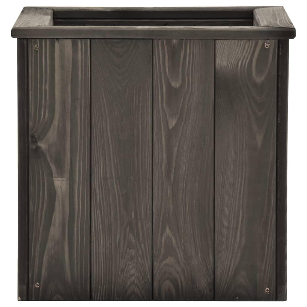 VidaXL Jardinière surélevée 38x41x40 cm bois de pin massif gris foncé