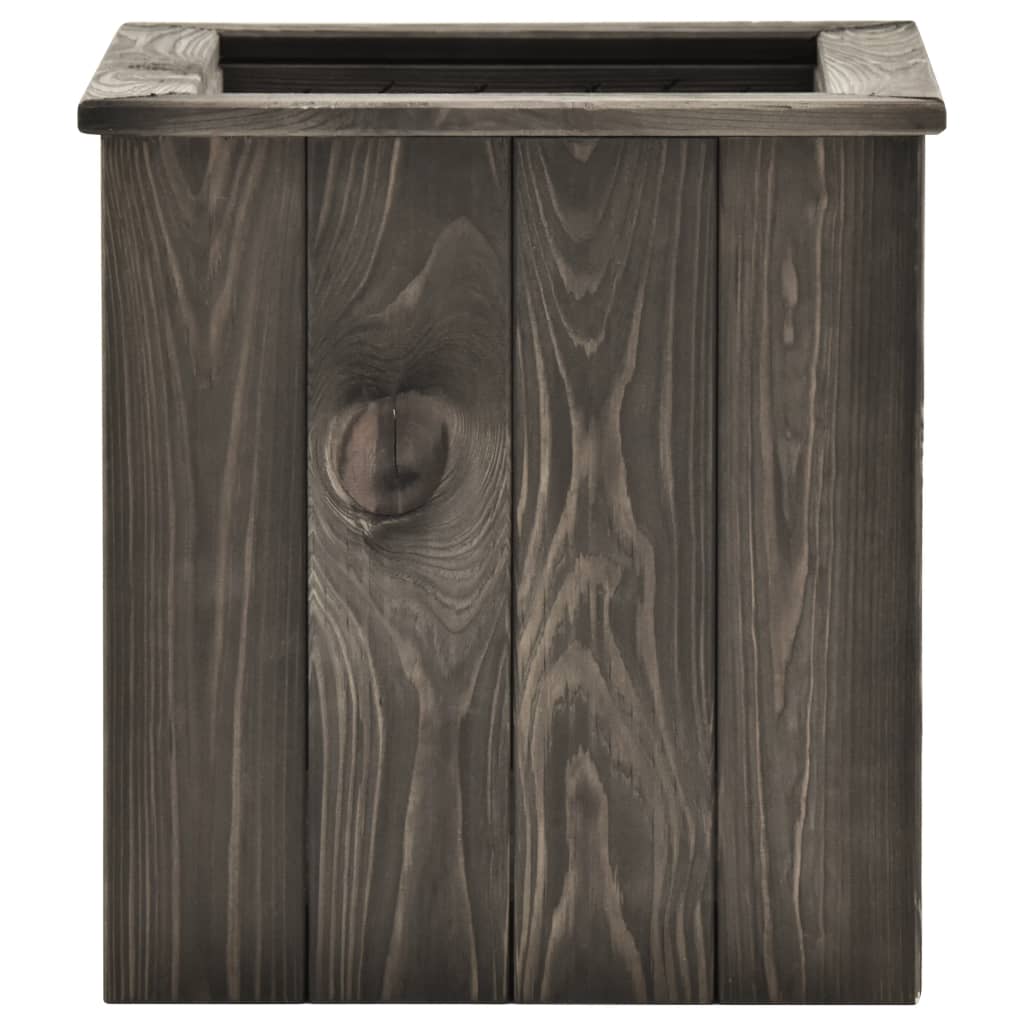 VidaXL Jardinière surélevée 38x41x40 cm bois de pin massif gris foncé