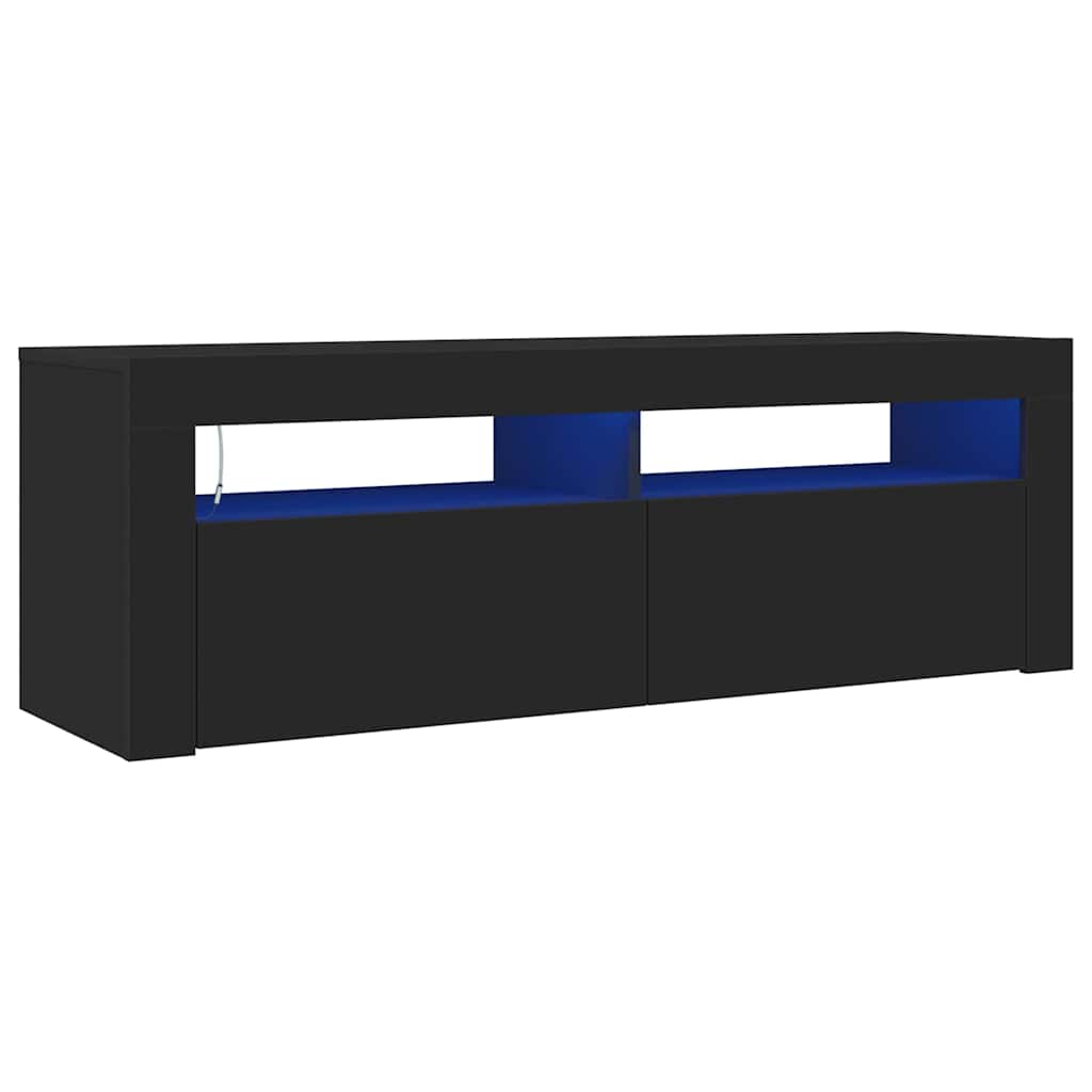 Vidaxl tv-meubel met led-verlichting 120x35x40 cm zwart