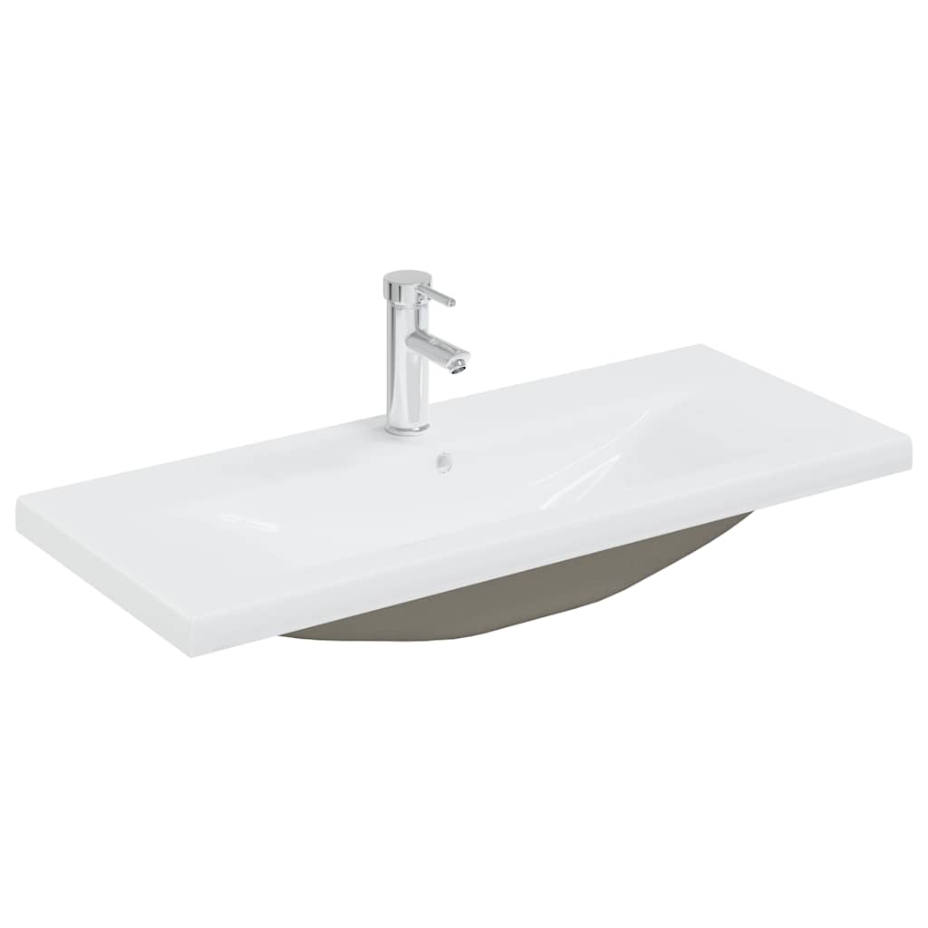 Vidaxl Built -in Washingin avec TAP 91x39x18 cm Céramique blanc