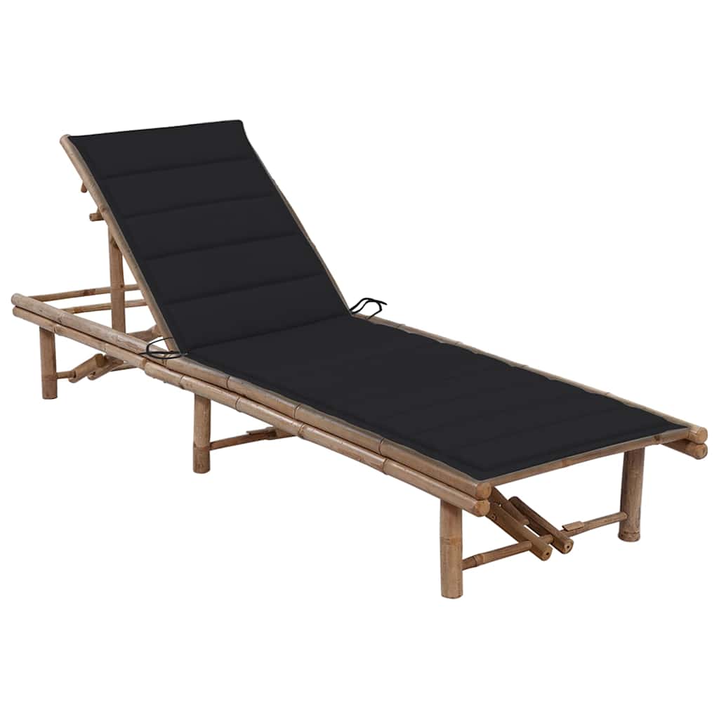 Vidaxl ligbed met kussen bamboe
