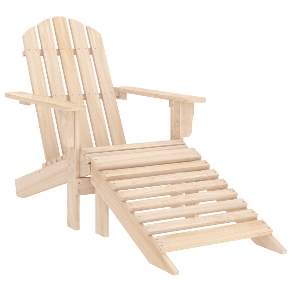Vidaxl tuinstoel adirondack met voetenbank massief vurenhout