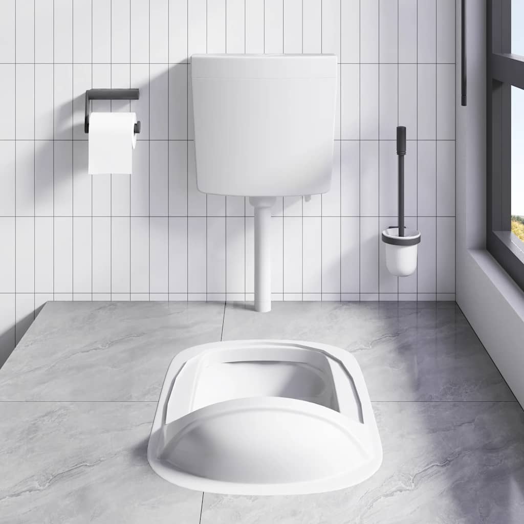 Planchers de toilette Vidaxl avec alimentation en eau en bas 3 6 l gris