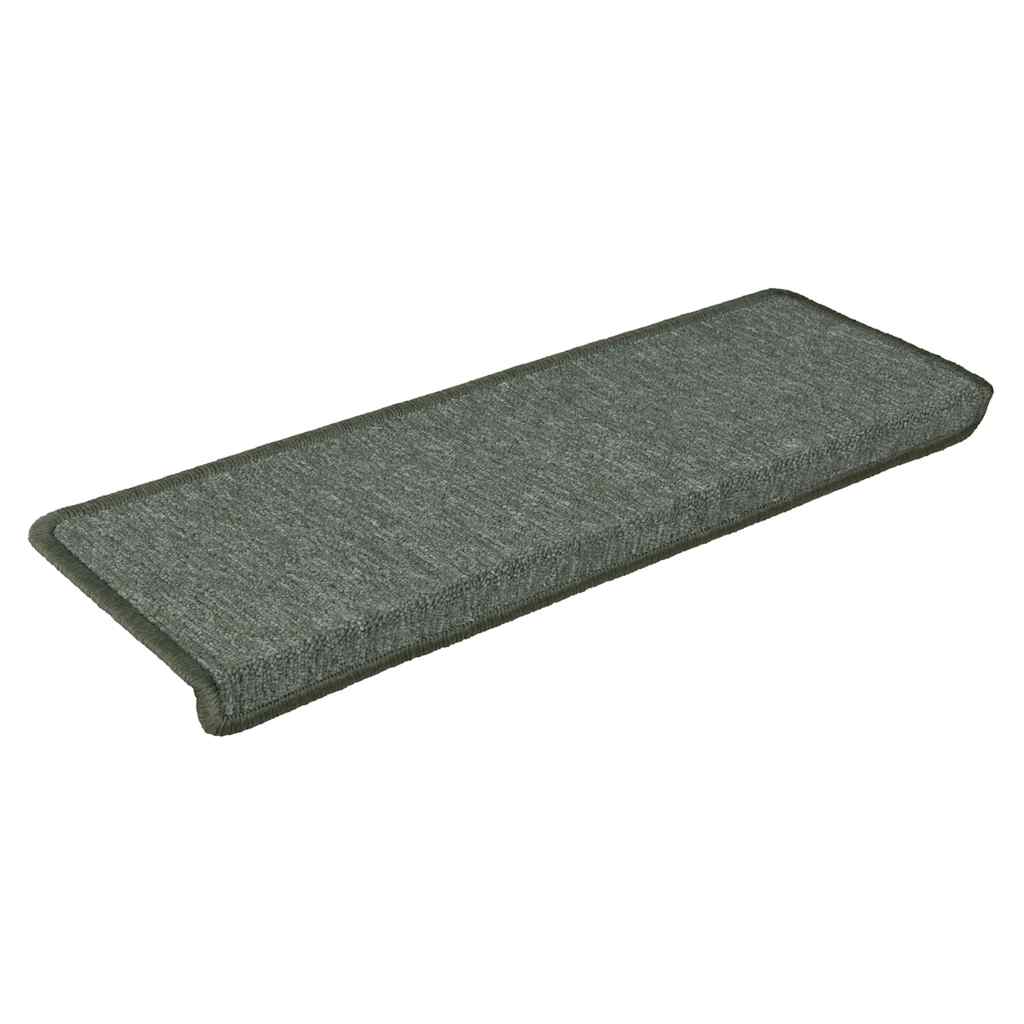 Mattes d'escalier Vidaxl 15 ST 65X21X4 CM ENDEMENT RECTANGULAIRE GREEN DROHT