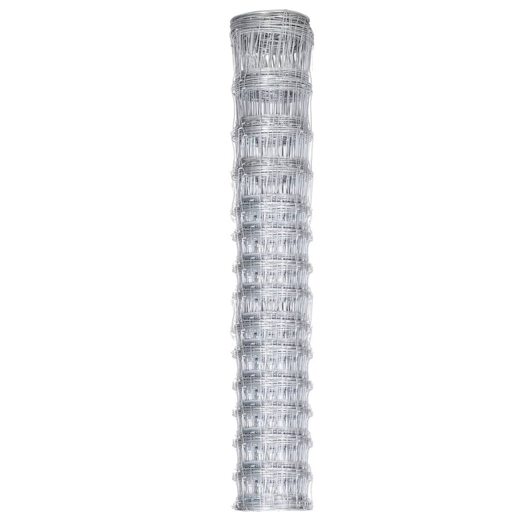 Vidaxl hek 50x1,6 m en acier galvanisé couleur argent