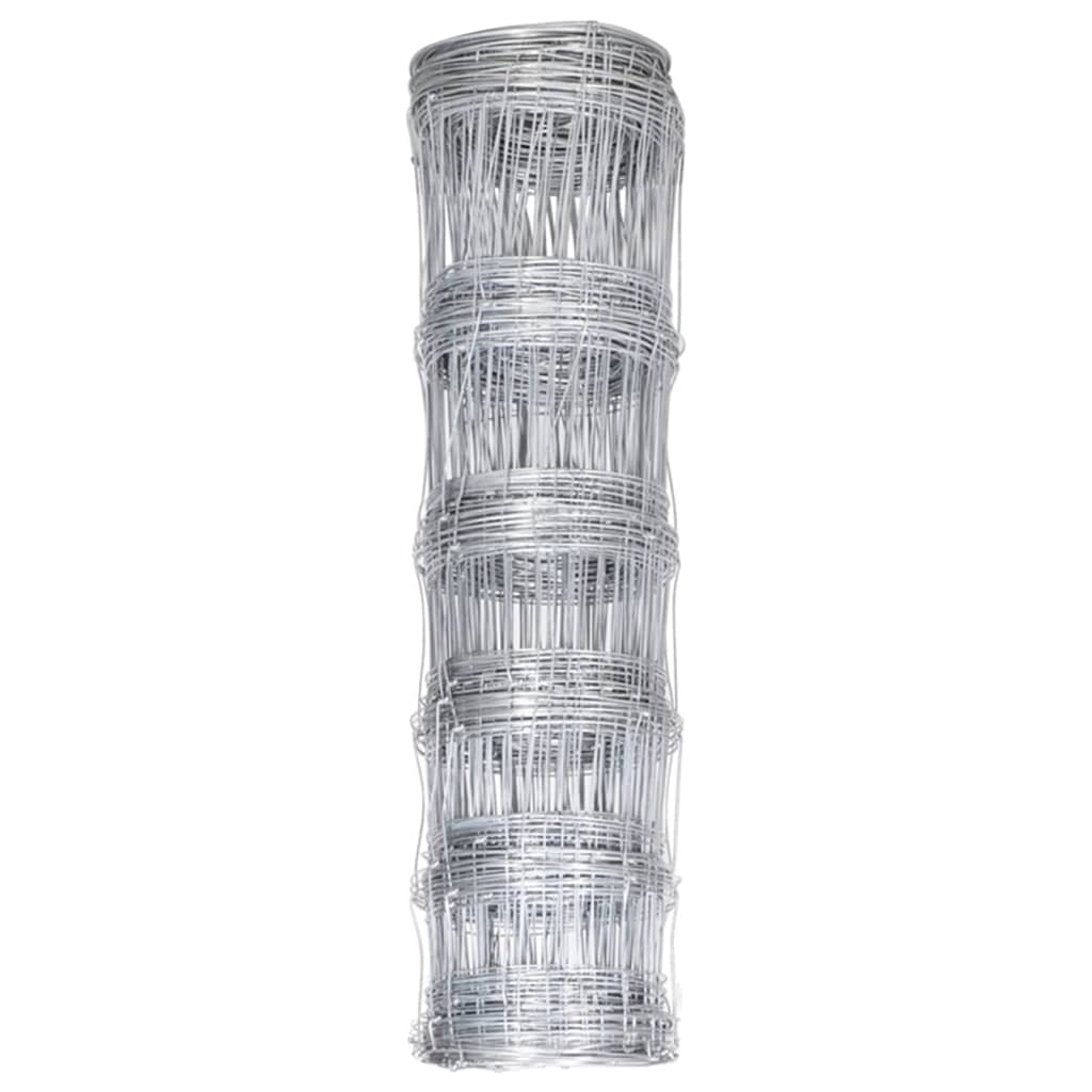 Vidaxl hek 50x0,8 m en acier galvanisé couleur argent
