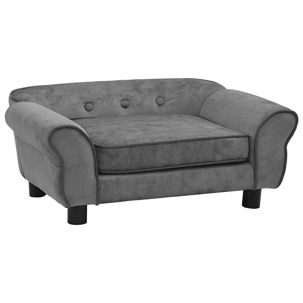 Vidaxl Dog Bank 72x45x30 cm en peluche gris foncé