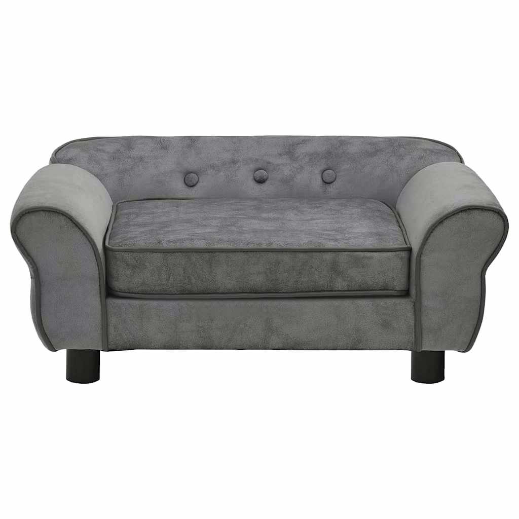 Vidaxl Dog Bank 72x45x30 cm en peluche gris foncé