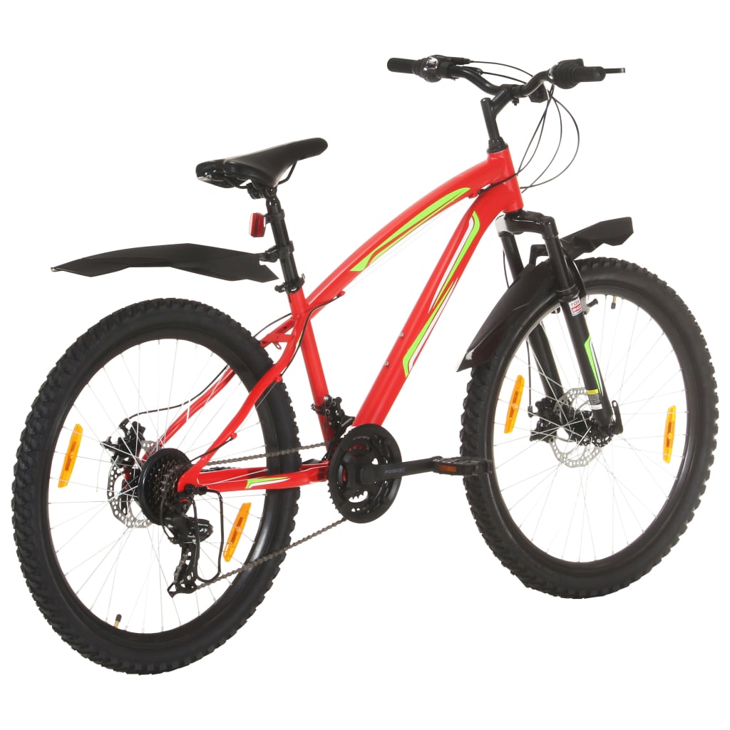 Vidaxl Mountain Bike 21 engrenages Roues de 26 pouces 42 cm de rouge