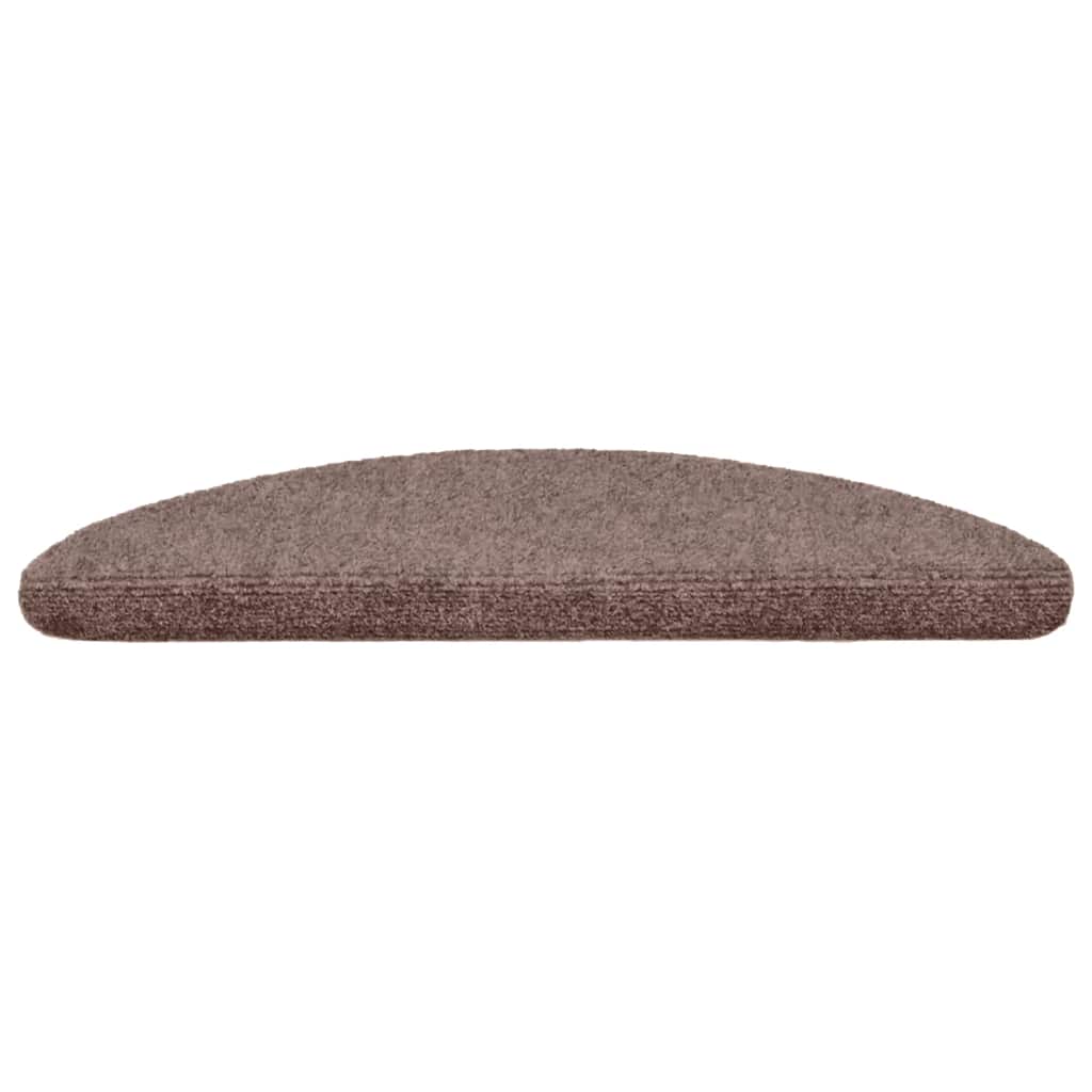 Vidaxl Stair Mats auto-adhésif 5 pièces 56x17x3 cm Hémisphère brun clair