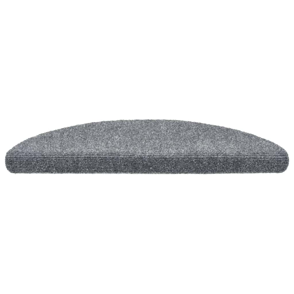 Vidaxl Stair Mats auto-adhésif 5 pièces 56x17x3 cm Grey clair semi-terr