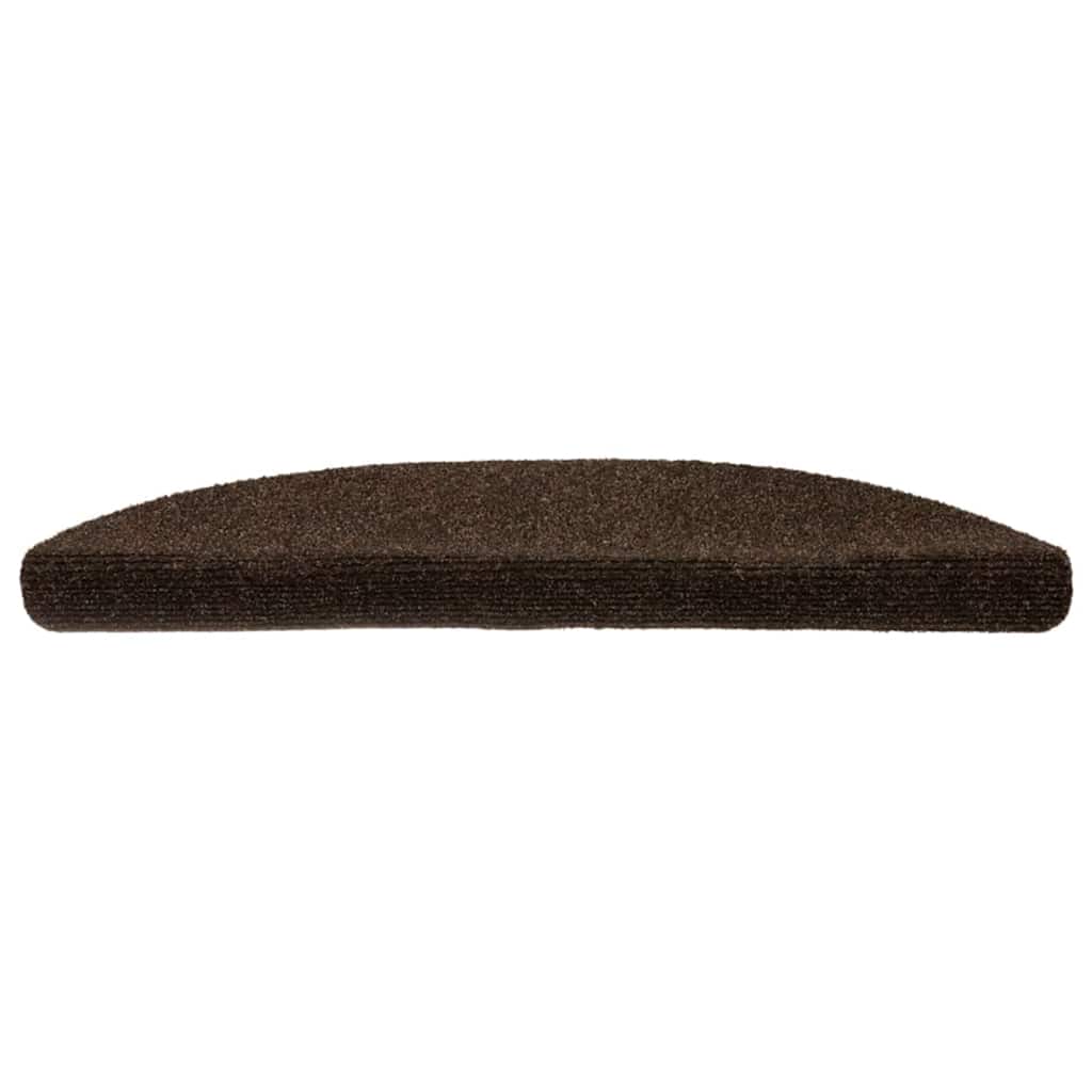 Vidaxl Mat à escalier auto-adhésif 5 pièces 56x17x3 cm semi-terrains bruns