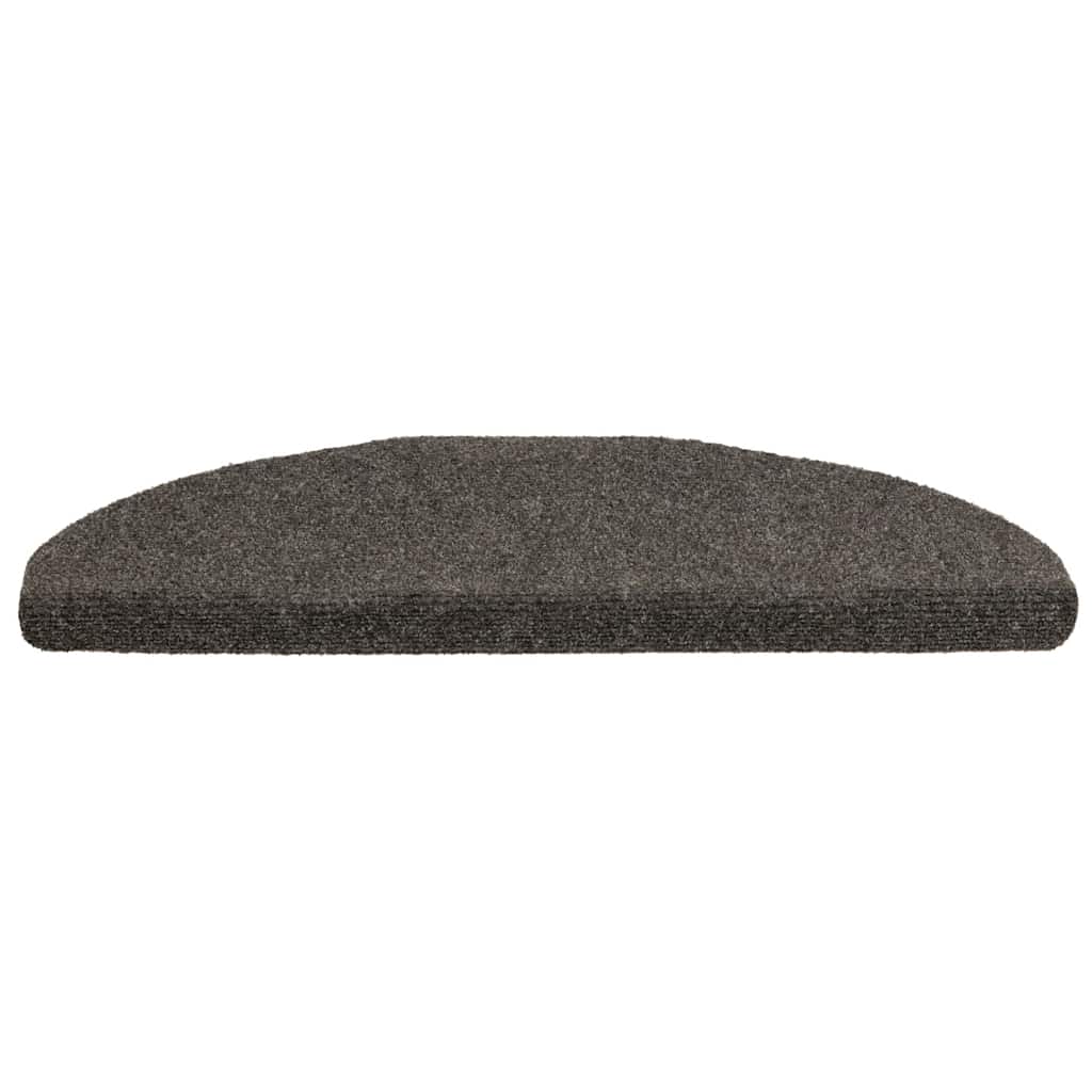 Vidaxl Stair Mats auto-adhésif 5 pièces 65x21x4 cm Hémisphère anthracite grand