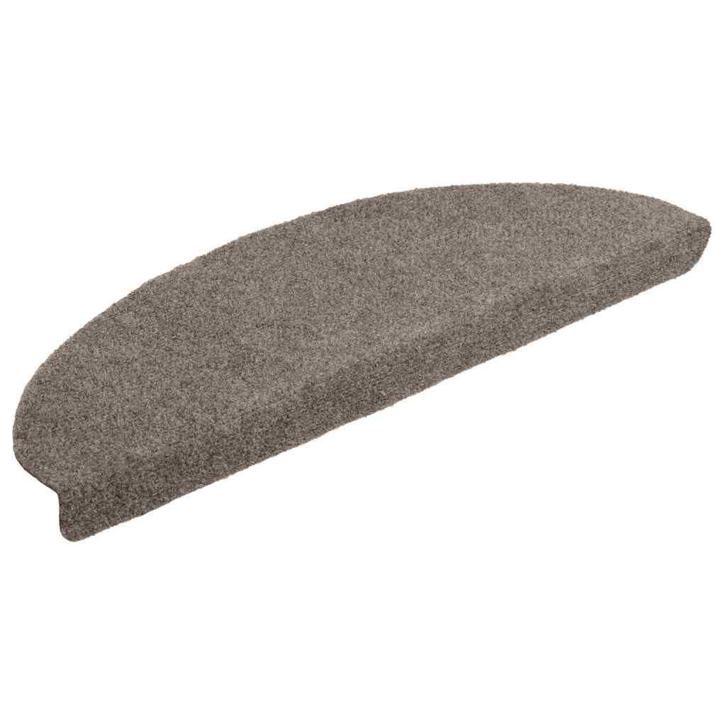 Mattes d'escalier vidaxl auto-adhésifs 10 st 65x21x4 cm hémisphère beige grand