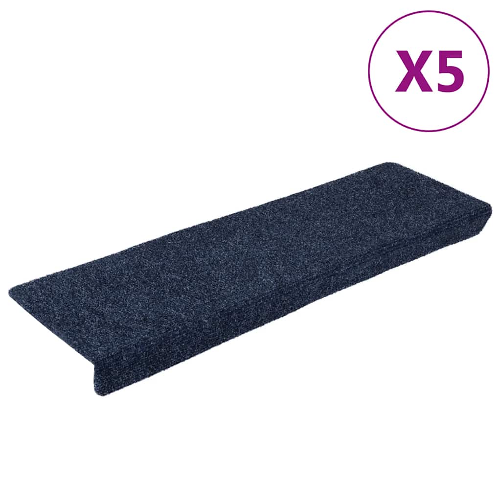 Vidaxl Mat à escalier auto-adhésif 5 pièces 65x21x4 cm.