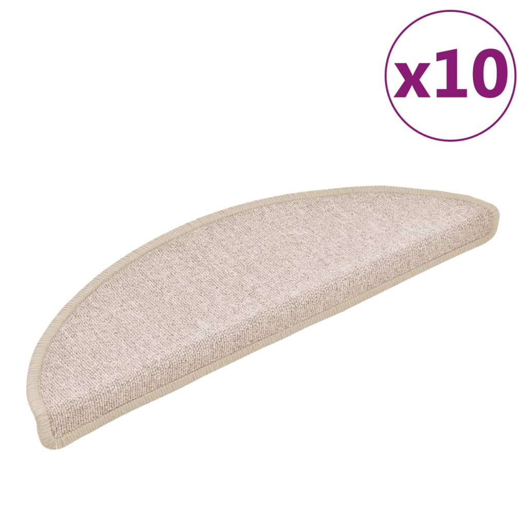 Mattes d'escalier Vidaxl 10 st 56x17x3 cm Hémisphère Taupe