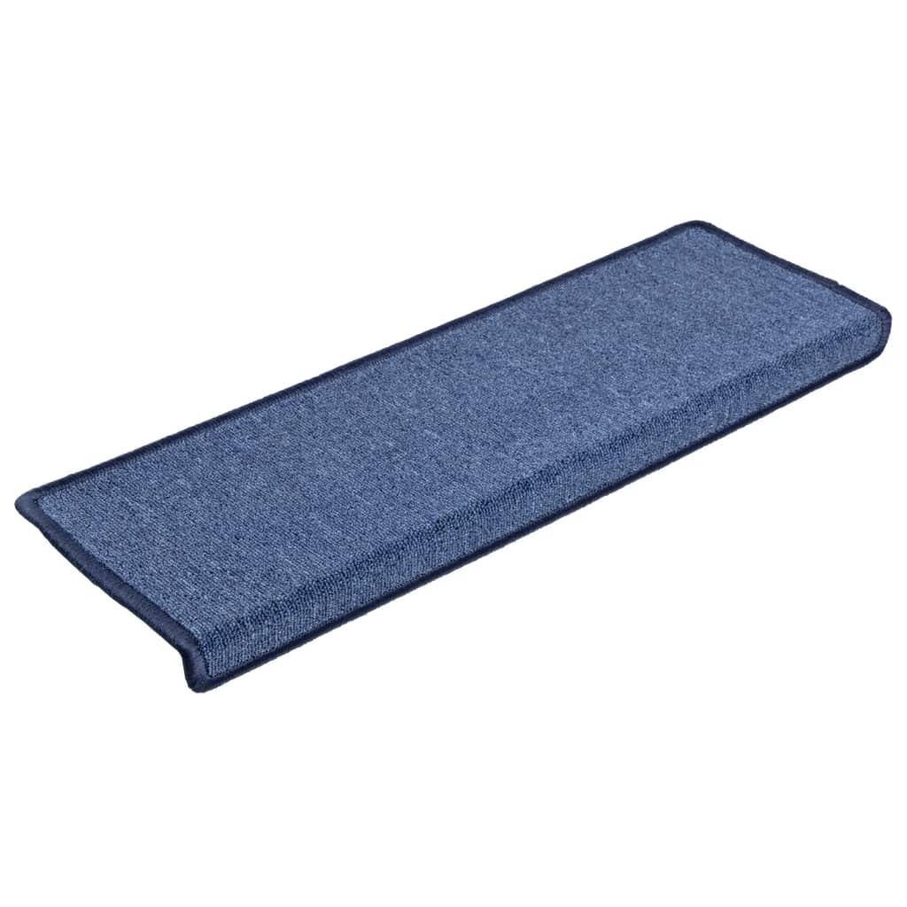 Vidaxx tapis d'escalier 5 pcs 65x21x4 cm bleu