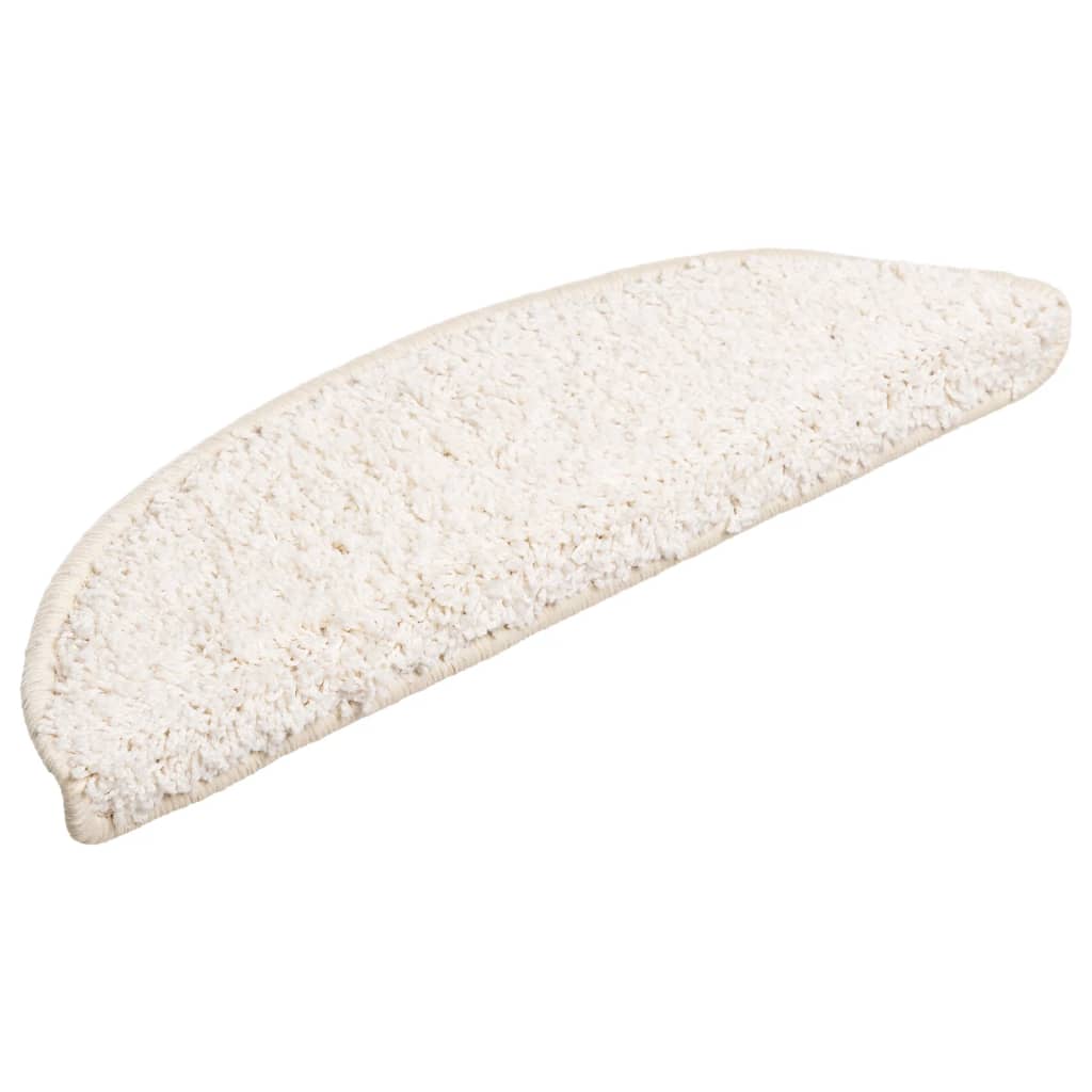 Vidaxx tapis d'escalier 10 pcs 56x17x3 cm blanc semi-circulaire