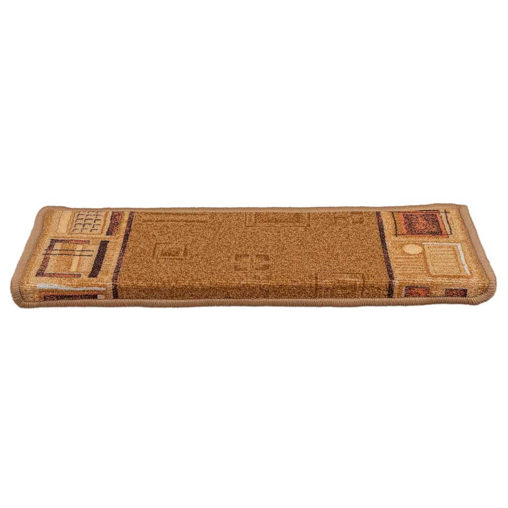 VidaXL tapis d'escalier auto-adhésifs 10 pcs 65x21x4 cm beige