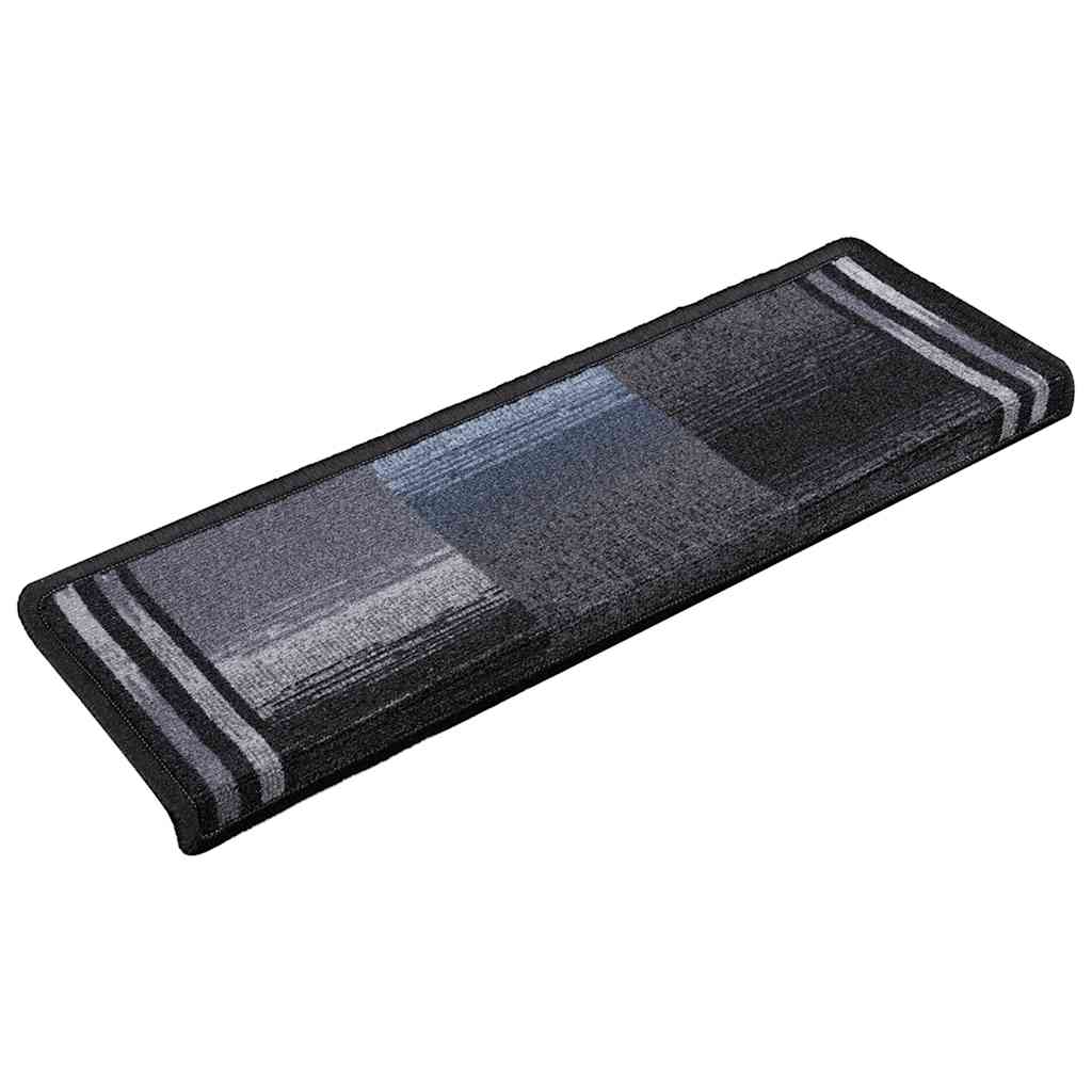 VidaXL tapis d'escalier auto-adhésifs 5 pcs 65x21x4 cm noir et gris