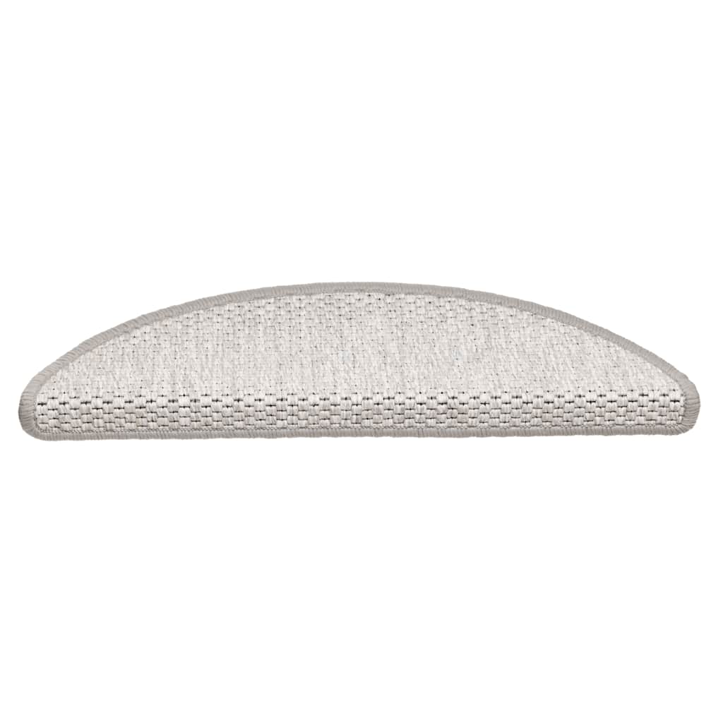 Vidaxl Stair tapis auto-adhésifs 15 st sisal look 56x17x3 cm Couleur de platine
