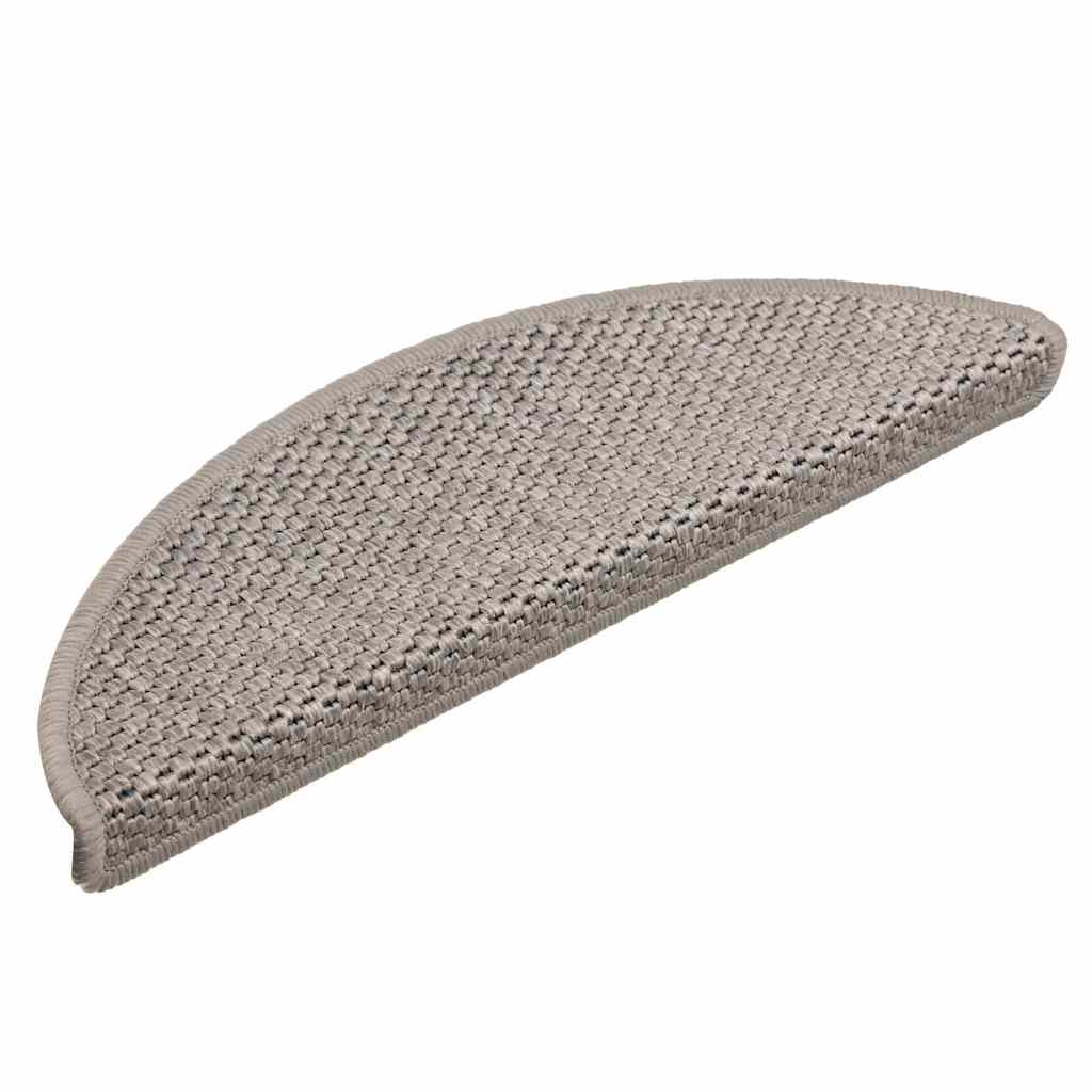 Vidaxl Stair tapis auto-adhésifs 15 st sisal look 56x17x3cm en argent coloré