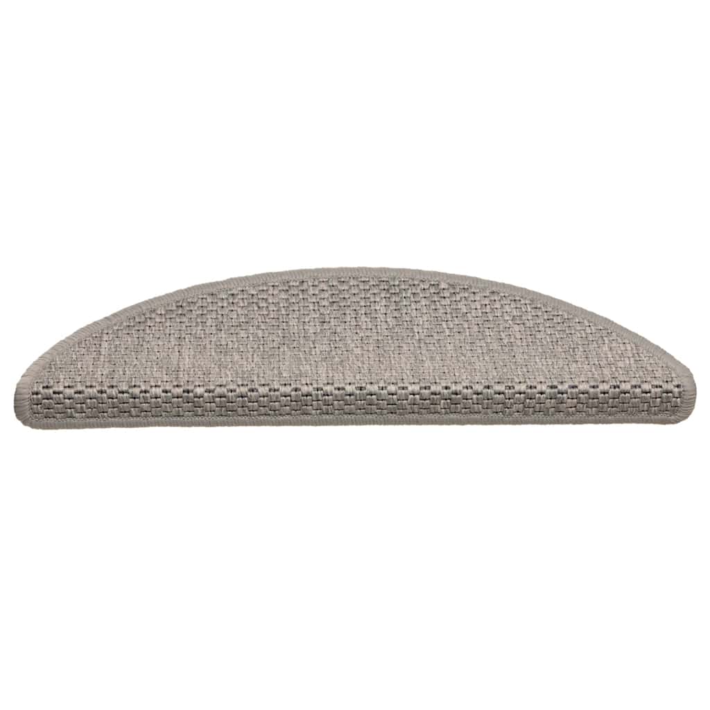 Vidaxl Stair tapis auto-adhésifs 15 st sisal look 56x17x3cm en argent coloré
