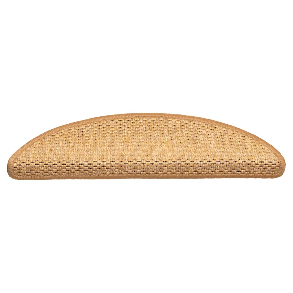 Vidaxl Stair tapis auto-adhésif 15 st sisal look 56x17x3 cm sisal colored