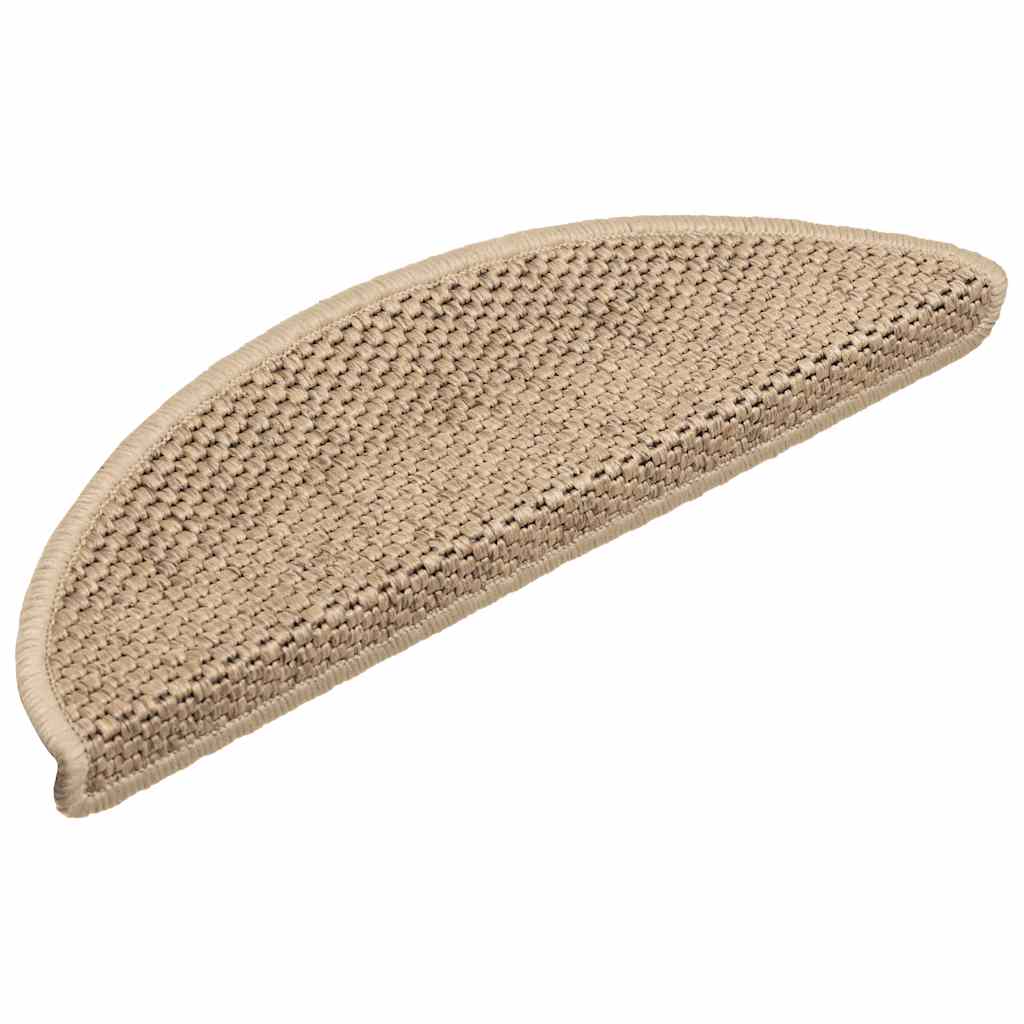 Vidaxl Stair tapis auto-adhésif 15 st sisal look 56x17x3 cm couleur sable