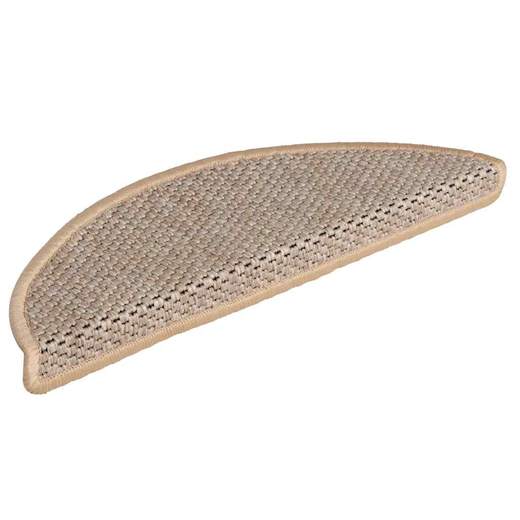 Vidaxl Stair tapis auto-adhésif 15 st sisal look 56x17x3 cm beige clair