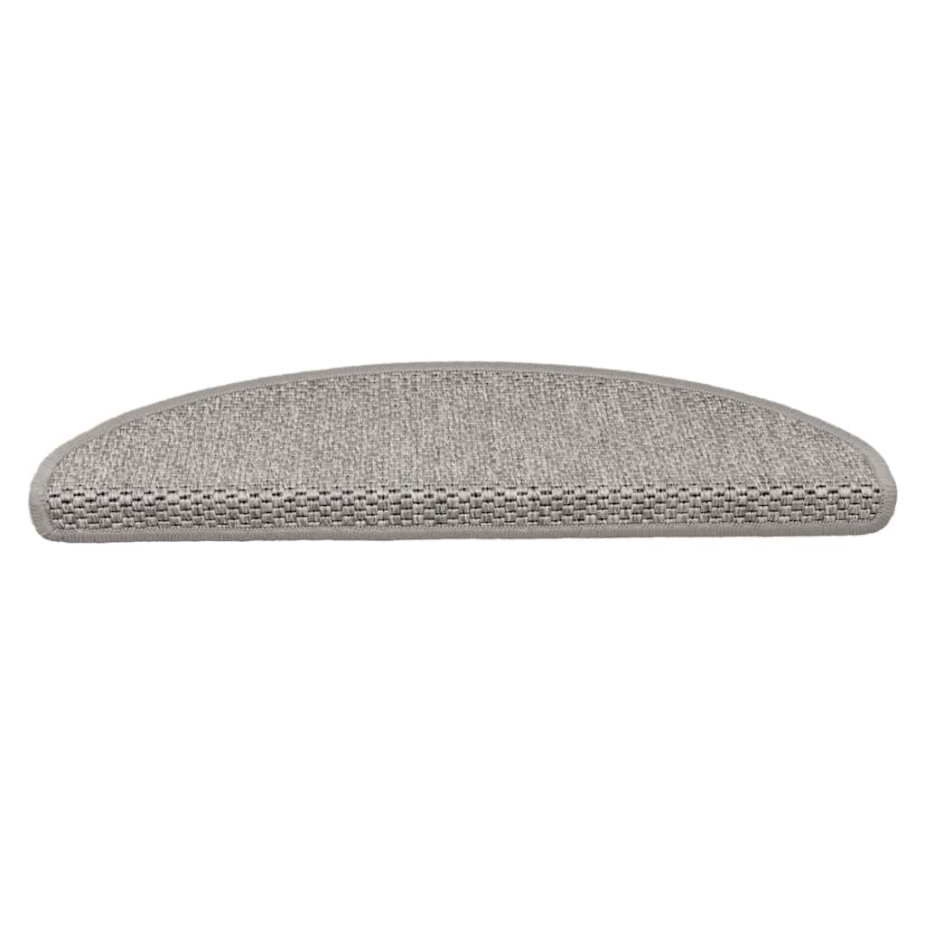 Vidaxl Stair Mats auto-adhésif 15 st sisal look 65x21x4cm en argent coloré