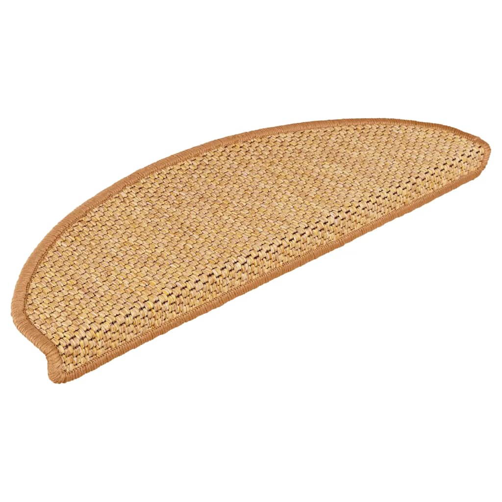 Vidaxl Stair tapis auto-adhésif 15 st sisal look 65x21x4 cm coloré sisal