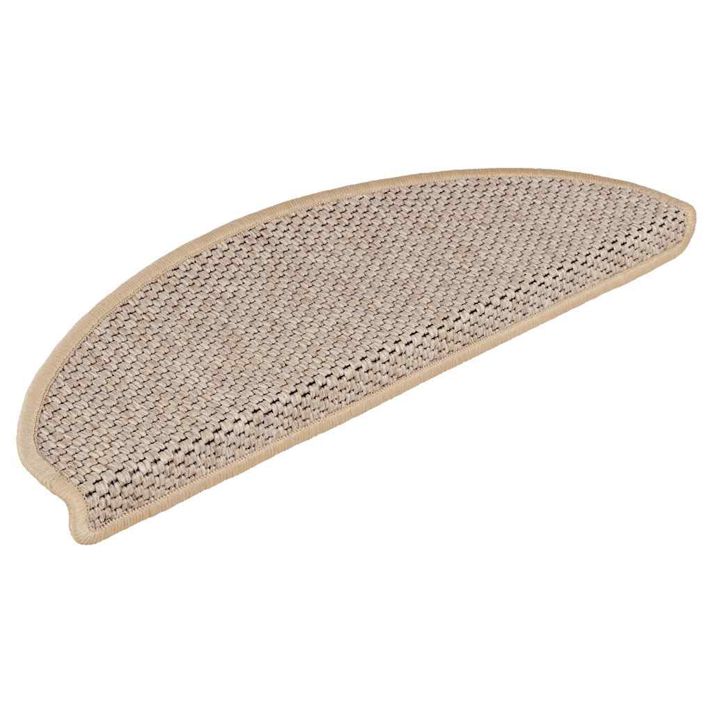 Vidaxl Stair tapis auto-adhésifs 15 st sisal look 65x21x4 cm beige clair