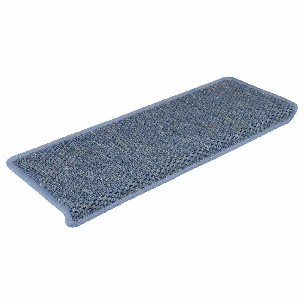 Vidaxl Stair tapis auto-adhésifs 15 st sisal look 65x21x4 cm bleu
