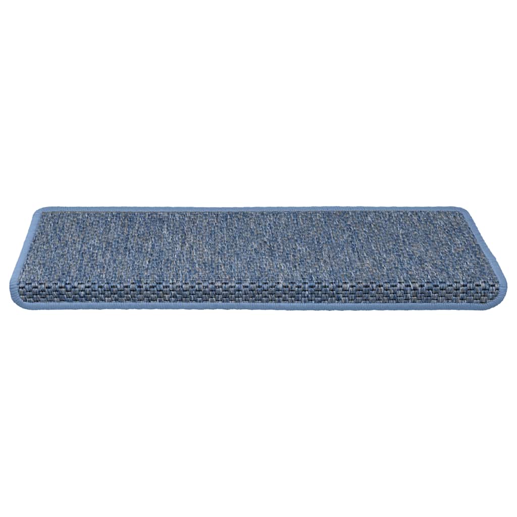Vidaxl Stair tapis auto-adhésifs 15 st sisal look 65x21x4 cm bleu