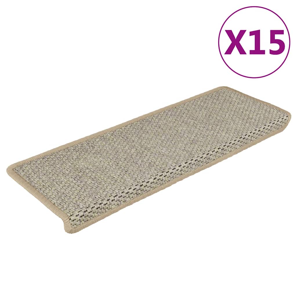 Vidaxl Staicases auto-adhésif 15 st sisal look 65x21x4 cm vert