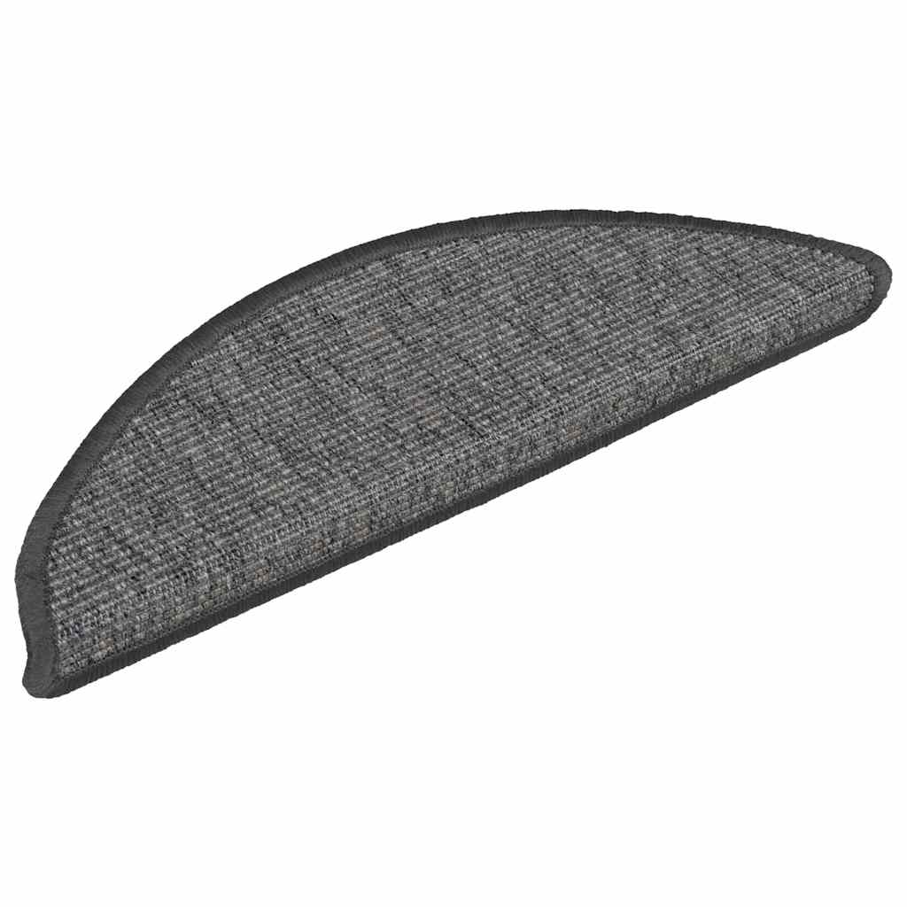 Vidaxx tapis d'escalier 15 pcs 56x17x3 cm beige et gris semi-circulaire