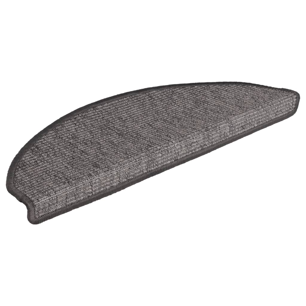 Mattes d'escalier Vidaxl 15 st 65x21x4 cm beige et hémisphère gris grand