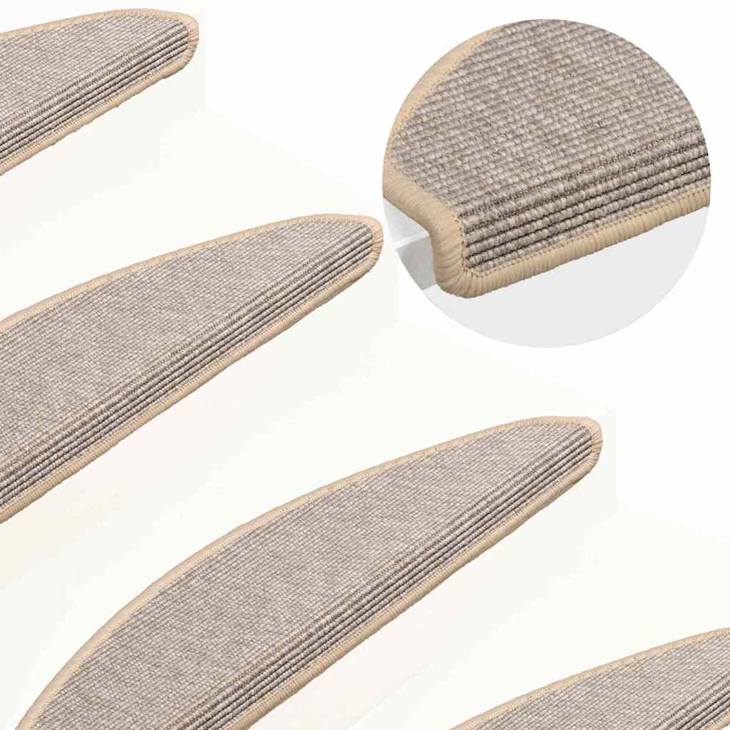 Vidaxx tapis d'escalier 15 pcs 65x21x4 cm argent semi-circulaire grand