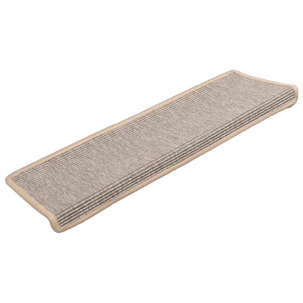 Vidaxx tapis d'escalier 15 pcs 65x21x4 cm argent avec bord rectangulaire