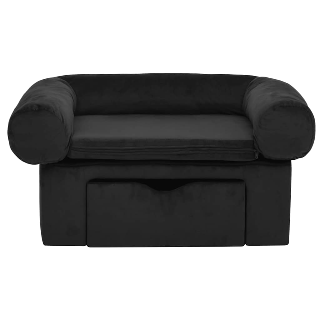 Banque de chien vidaxl avec tiroir 75x50x38 cm noir