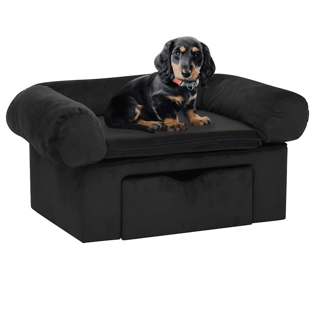 Banque de chien vidaxl avec tiroir 75x50x38 cm noir
